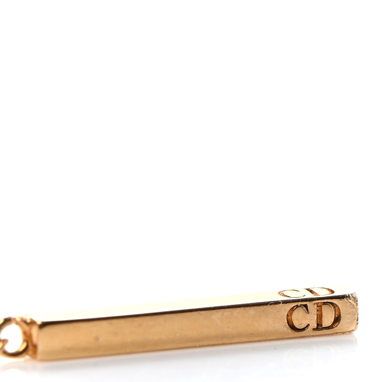 Christian Dior Pearl Tribales Dangle Chain Earrings Gold 5 of 6
