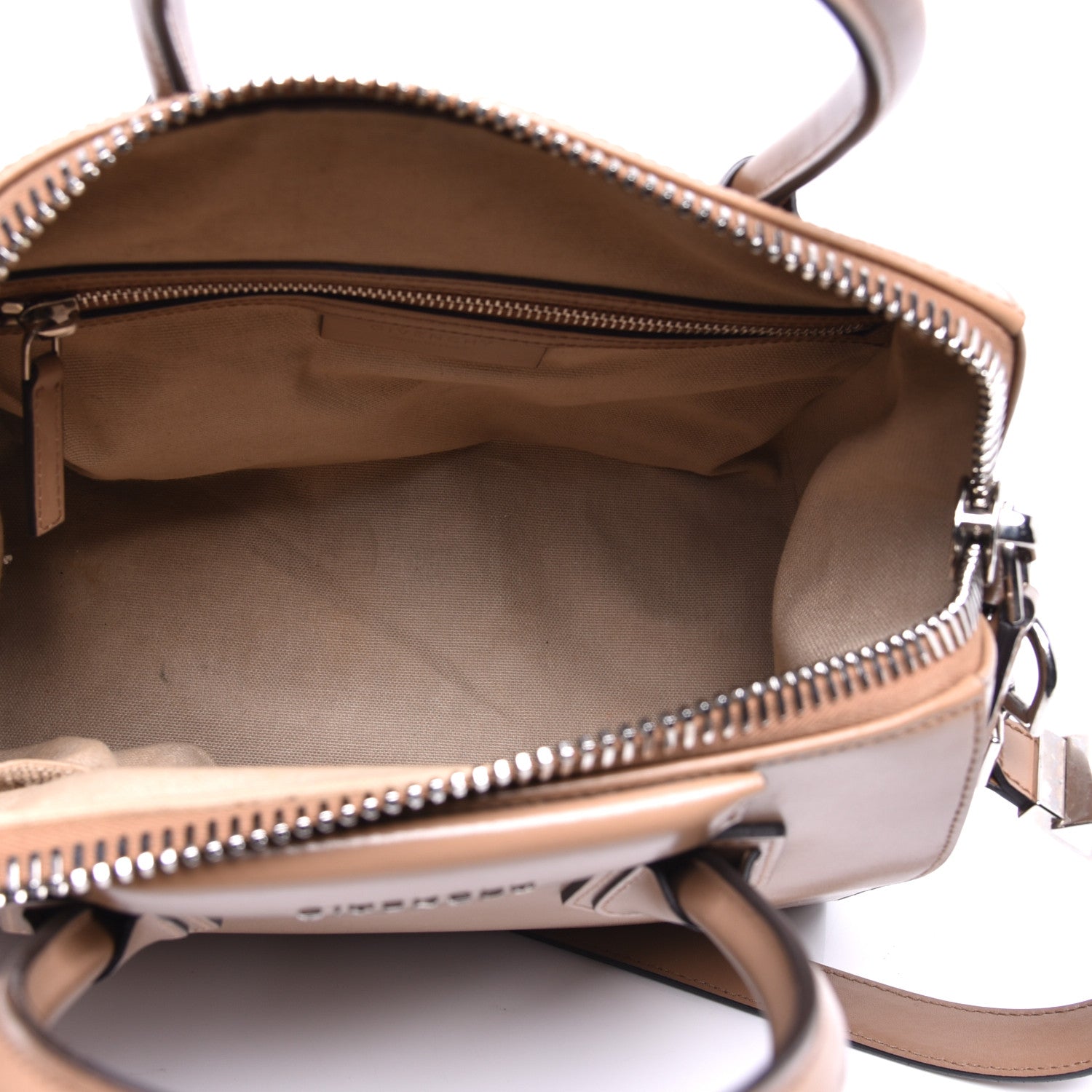 Givenchy Shiny Lord Calfskin Small Antigona Dark Beige 6 of 10