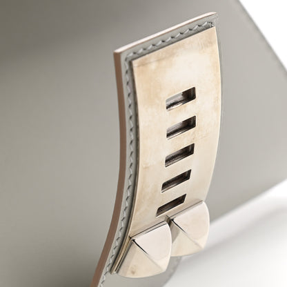Hermes Tadelakt Medor Clutch 23 Gris Perle 6 of 7