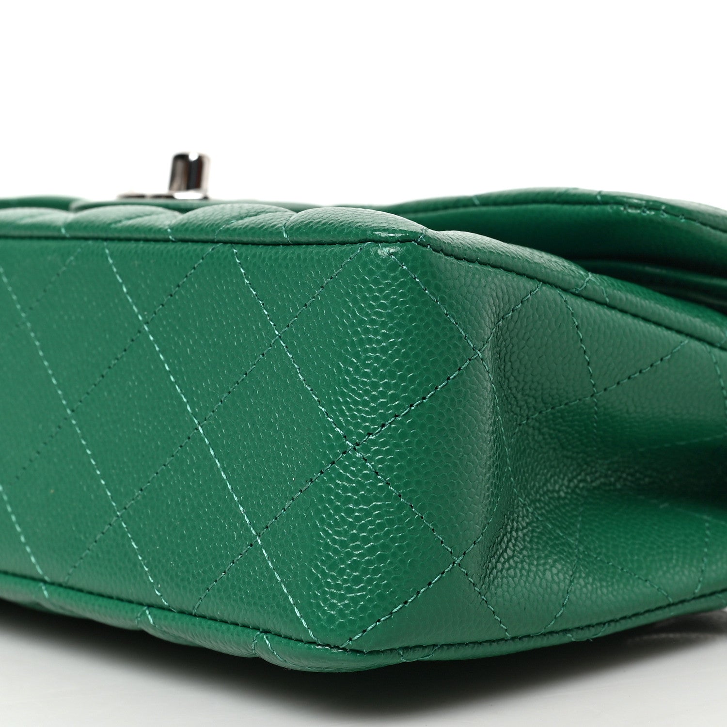 Chanel Caviar Quilted Small Double Flap Green 9 of 9