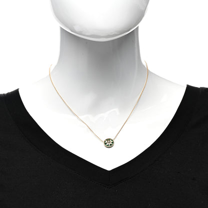Christian Dior 18K Yellow Gold Diamond Malachite Rose Des Vents Necklace 2 of 5