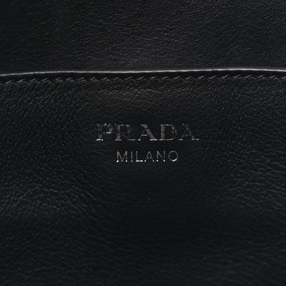 Prada Vitello Corsica Pocket Hobo Bag Black 6 of 10