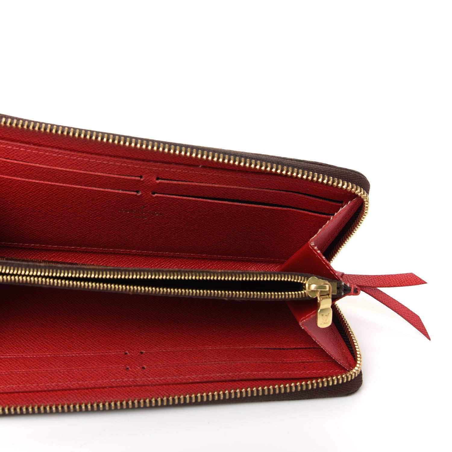 Louis Vuitton Damier Ebene Clemence Wallet Cherry 5 of 6