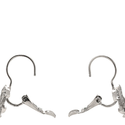 Chanel Crystal CC Drop Clip On Earrings Silver Light Pink 3 of 4