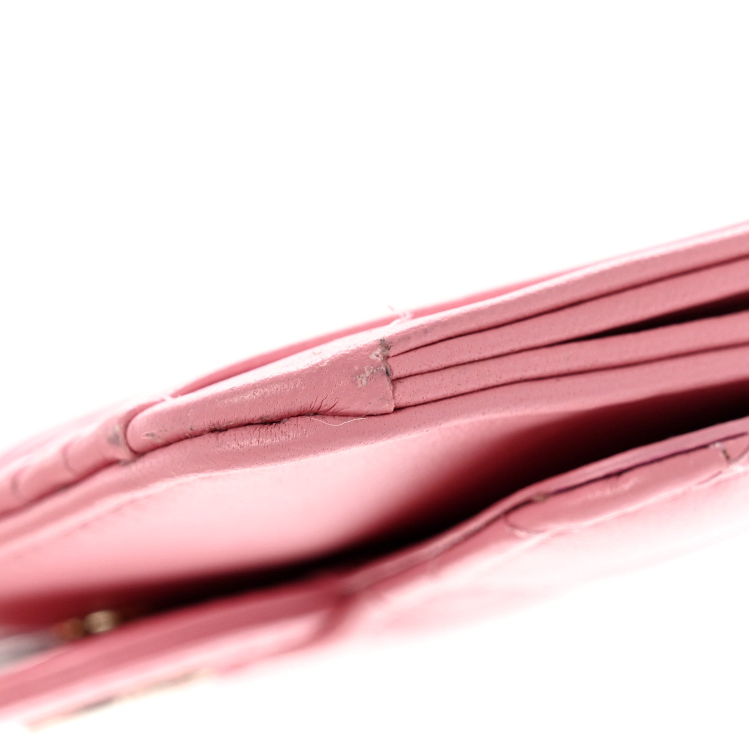 Chanel Lambskin Quilted Flap Zip Card Holder Pink 12 of 13