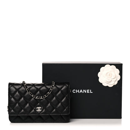 Chanel Caviar Quilted Wallet On Chain WOC Black 14 of 14