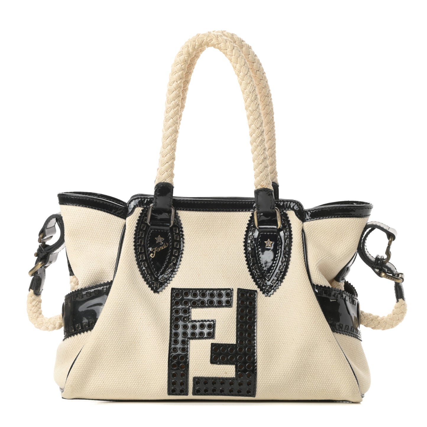 Canvas Patent Grommet De Jour Tote Natural