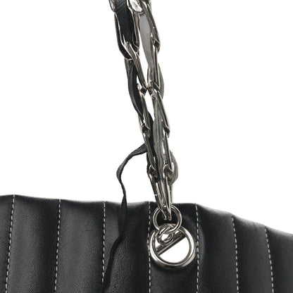Chanel Lambskin Vertical Quilted Large Mademoiselle Tote Black 14 of 15
