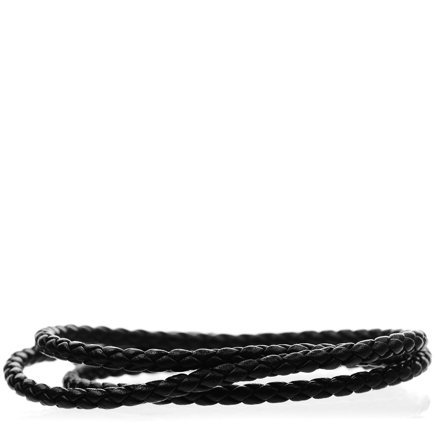 Sterling Silver Chevron Triple-Wrap Bracelet Black