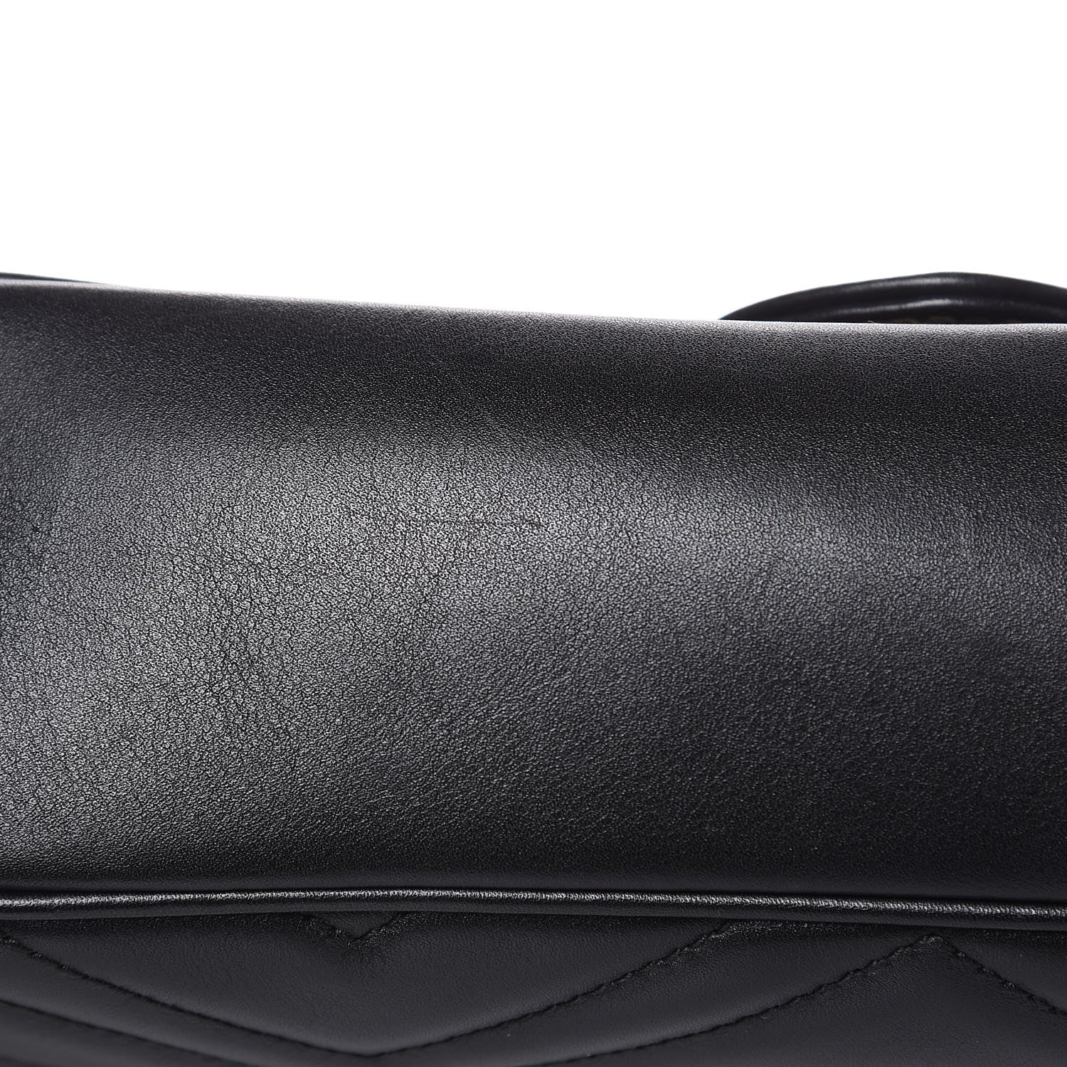Gucci Calfskin Matelasse Medium GG Marmont Shoulder Bag Black 10 of 14
