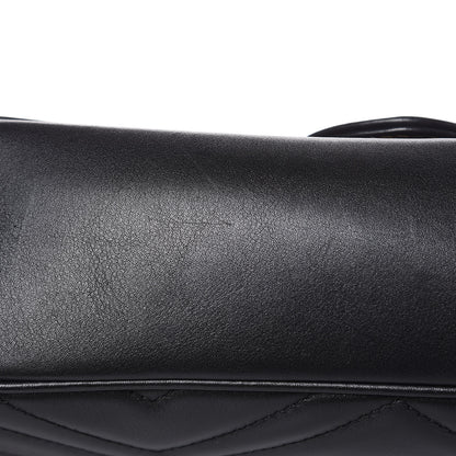 Gucci Calfskin Matelasse Medium GG Marmont Shoulder Bag Black 10 of 14