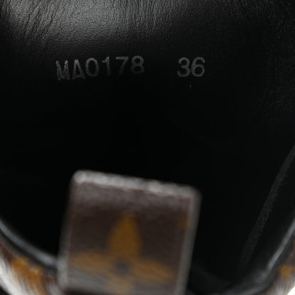 Louis Vuitton Suede Calfskin Monogram LV Black Heart Laureate Platform Desert Boots 36 Black 7 of 7