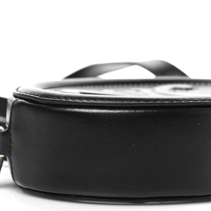Celine Smooth Calfskin Cuir Triomphe Oval Bag Black 6 of 7