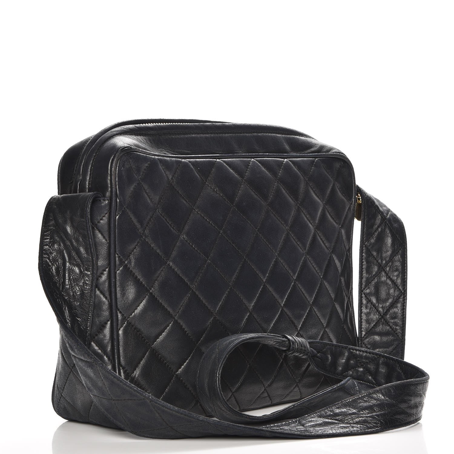Chanel Lambskin Quilted CC Camera Case Black 3 of 11