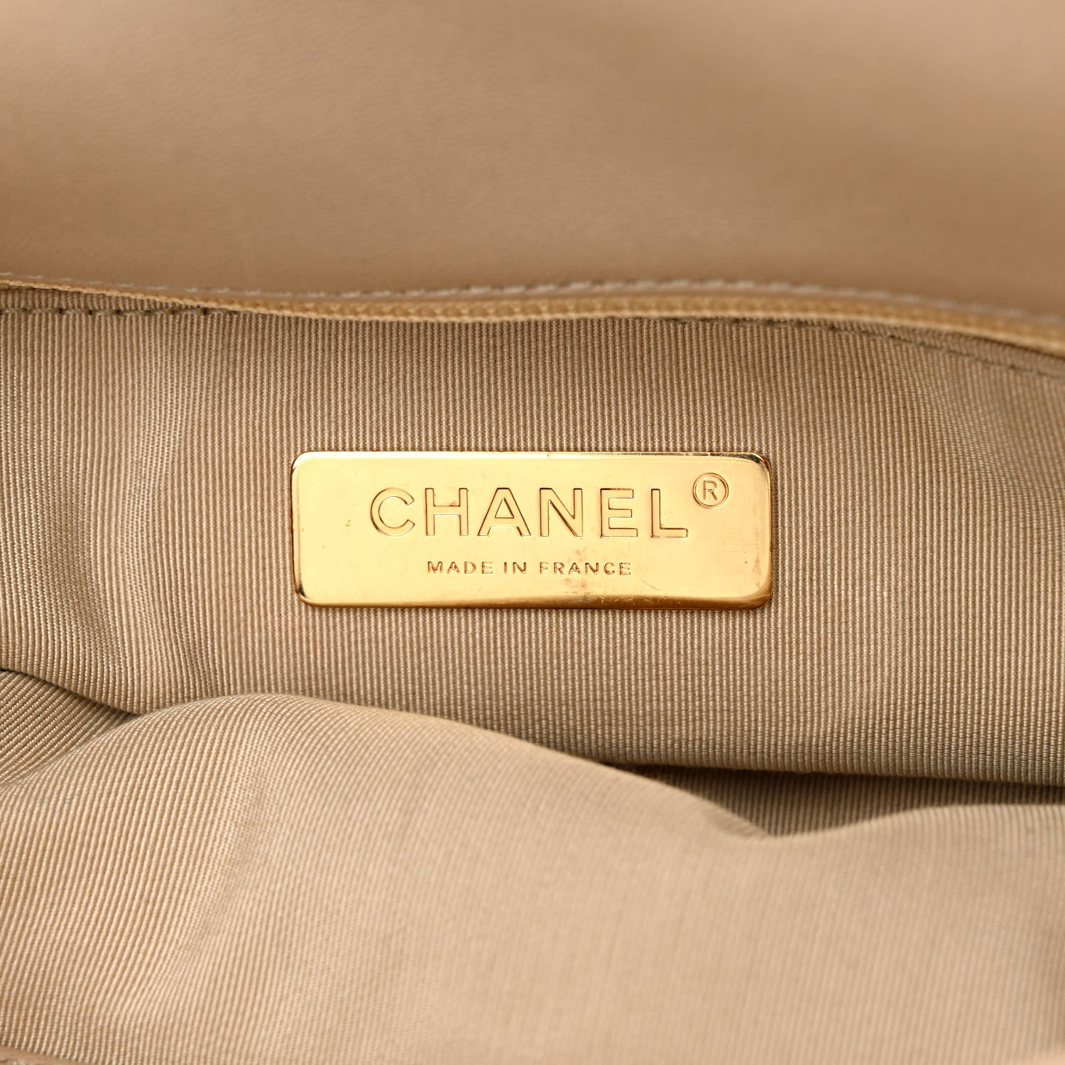 Chanel Lambskin Quilted Large Chanel 19 Flap Dark Beige 6 of 12