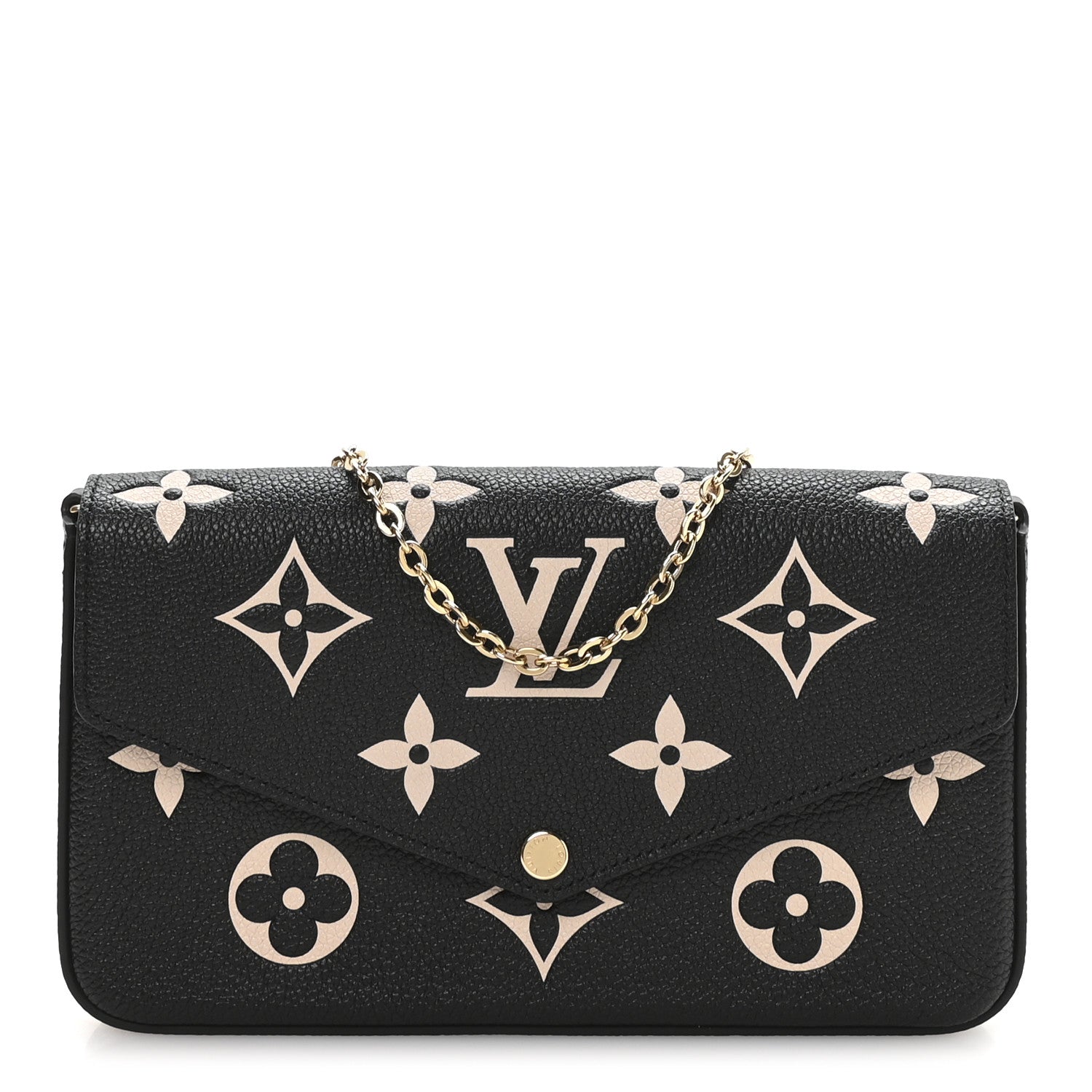 Louis Vuitton Empreinte Monogram Giant Felicie Pochette Black Beige 1 of 23