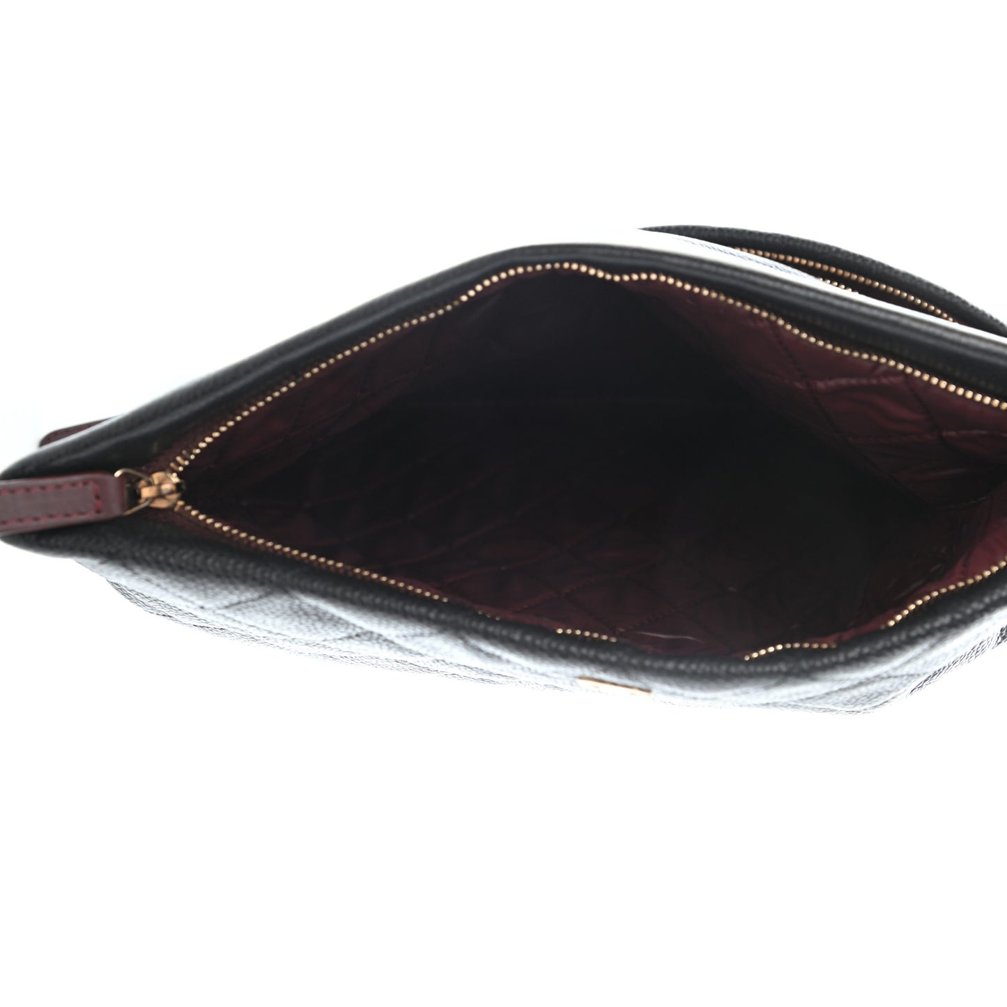 Caviar Quilted CC Beauty Clutch Black