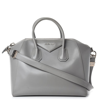 Givenchy Shiny Lord Calfskin Medium Antigona Pearl Grey 1 of 13