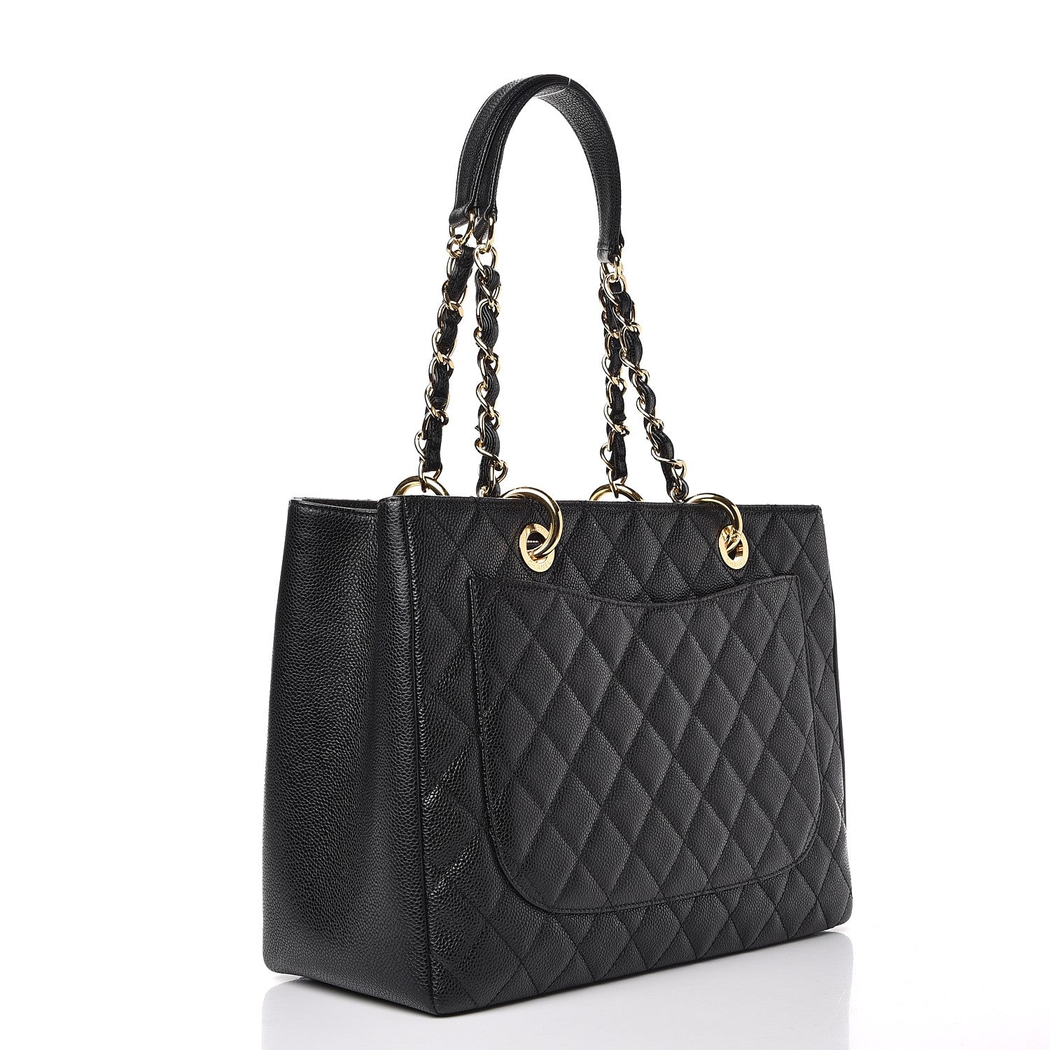 Chanel Caviar Quilted Grand Shopping Tote GST Black 3 of 10