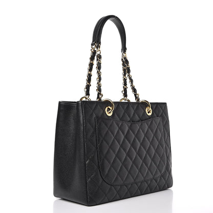 Chanel Caviar Quilted Grand Shopping Tote GST Black 3 of 10