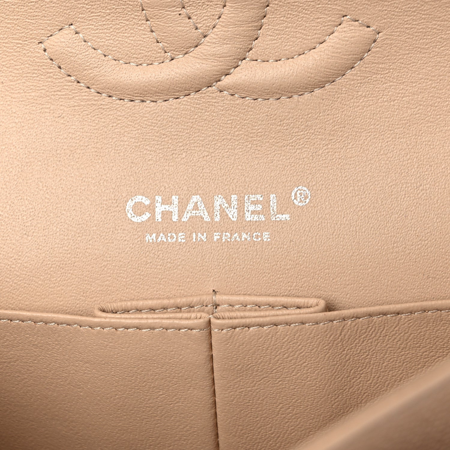 Chanel Caviar Quilted Medium Double Flap Beige 6 of 12