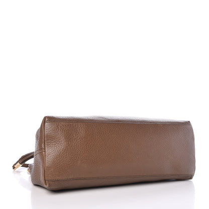 Gucci Pebbled Calfskin Medium Soho Chain Shoulder Bag Maple Brown 5 of 14