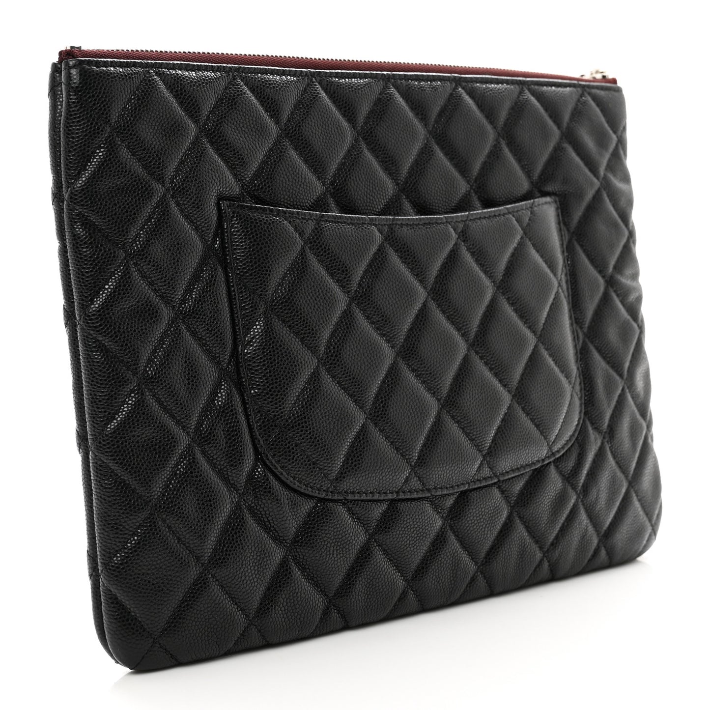 Caviar Quilted Medium Cosmetic Case Black