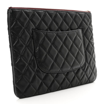 Chanel Caviar Quilted Medium Cosmetic Case Black 3 of 7