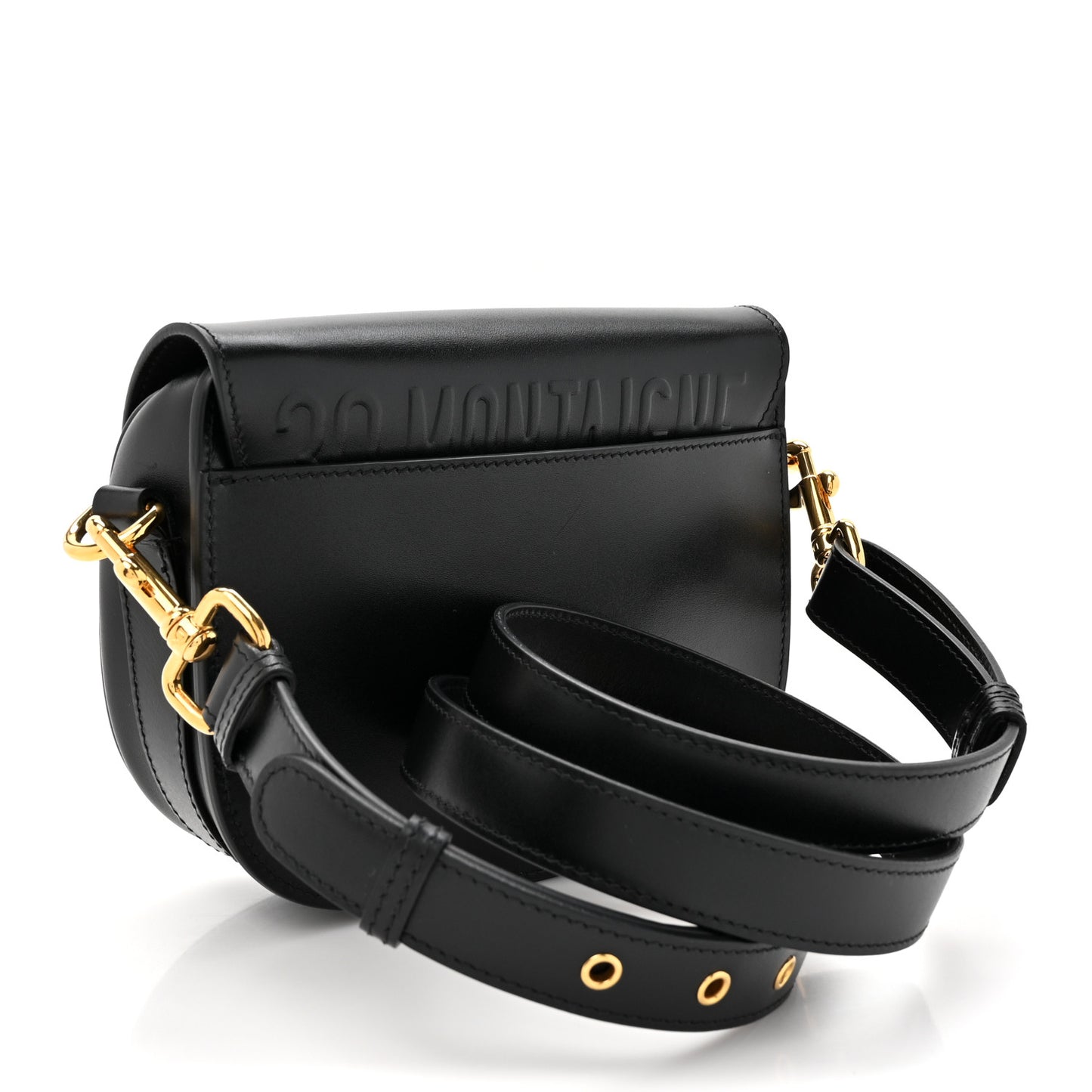 Box Calfskin Small Bobby Flap Black