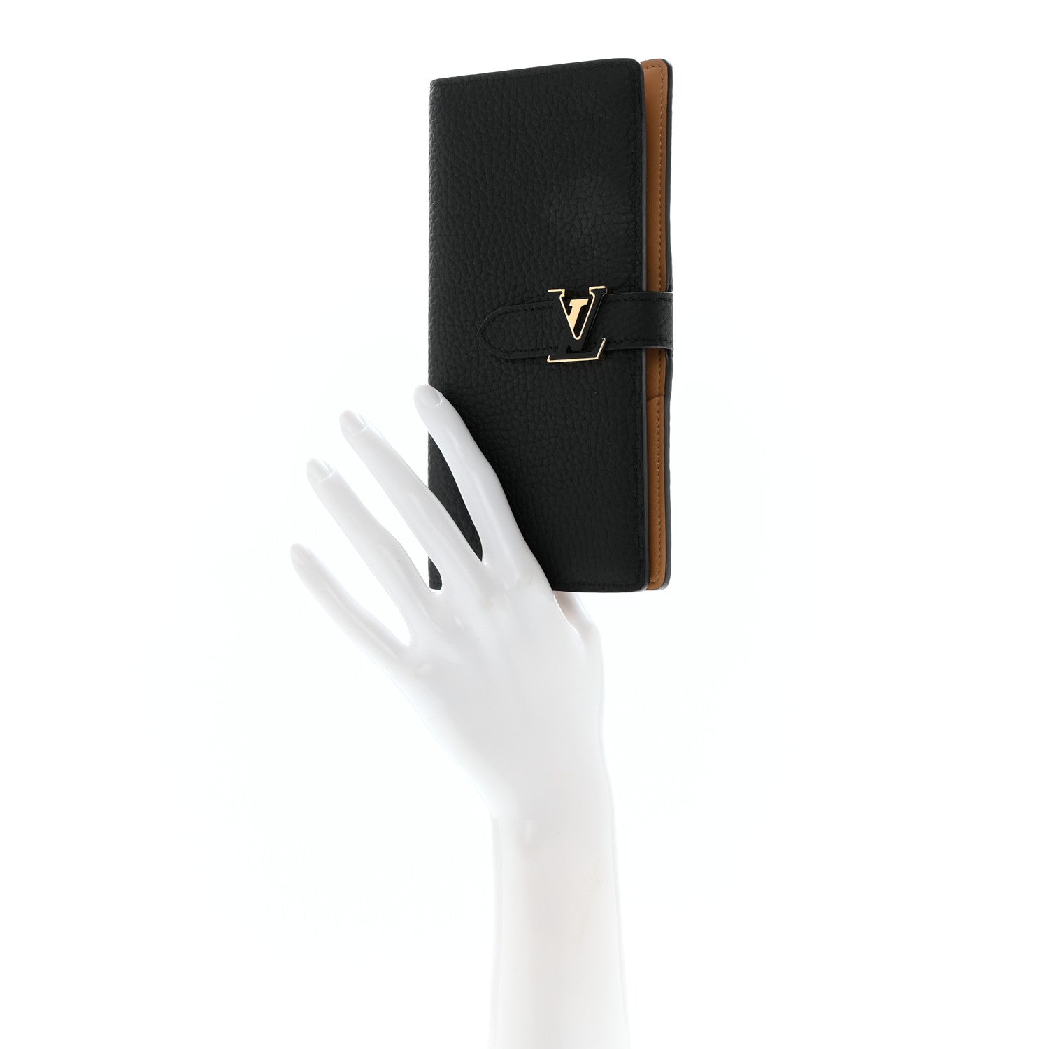 Louis Vuitton Taurillon LV Vertical Capucines Wallet Black Arizona 2 of 7