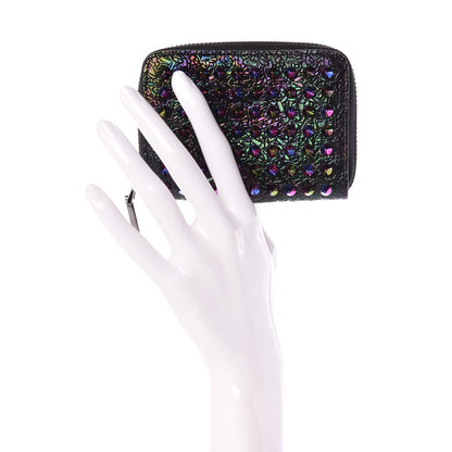 Christian Louboutin Metallic Panettone Patent Spikes Coin Purse Black Multicolor Metal 2 of 8