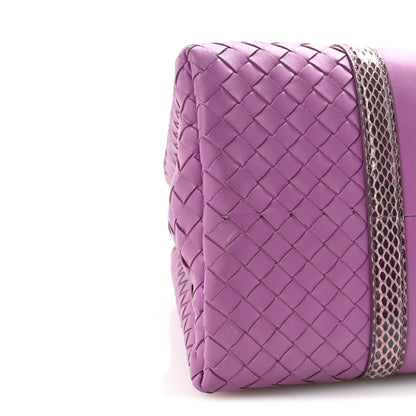 Bottega Veneta Calfskin Snakeskin Intrecciato Small Roma Ametiste 8 of 9