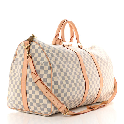 Louis Vuitton Damier Azur Keepall Bandouliere 55 2 of 10