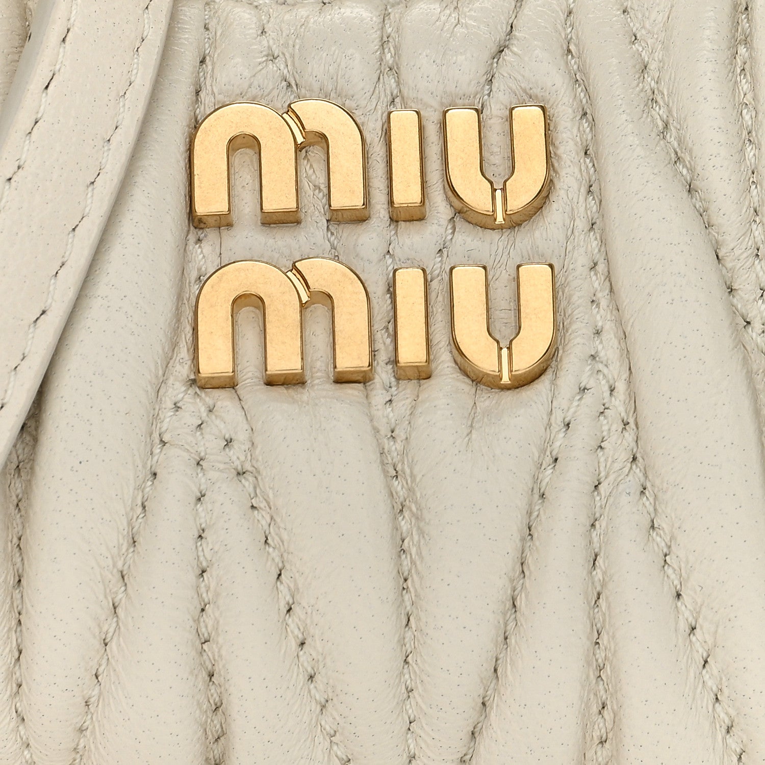 Miu Miu Nappa Matelasse Micro Wander Hobo White 8 of 10