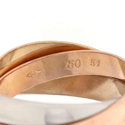 Cartier 18K Pink Yellow White Gold Classic Les Must De Cartier Trinity Ring 51 5.75 4 of 4