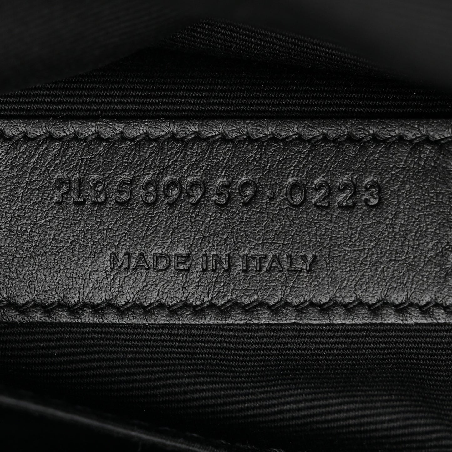 Grain De Poudre Monogram Belt Bag Black
