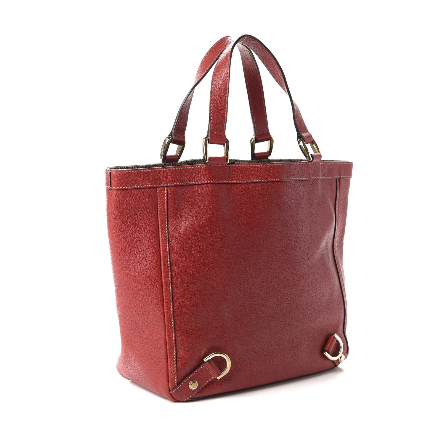 Calfskin Small Abbey Tote Red