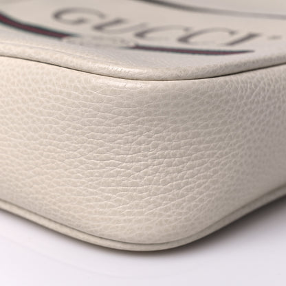 Gucci Grained Calfskin Logo Messenger Bag White 9 of 10