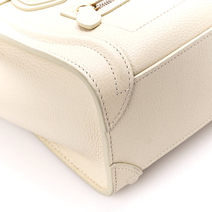 Celine Drummed Calfskin Nano Luggage Ivory 10 of 13