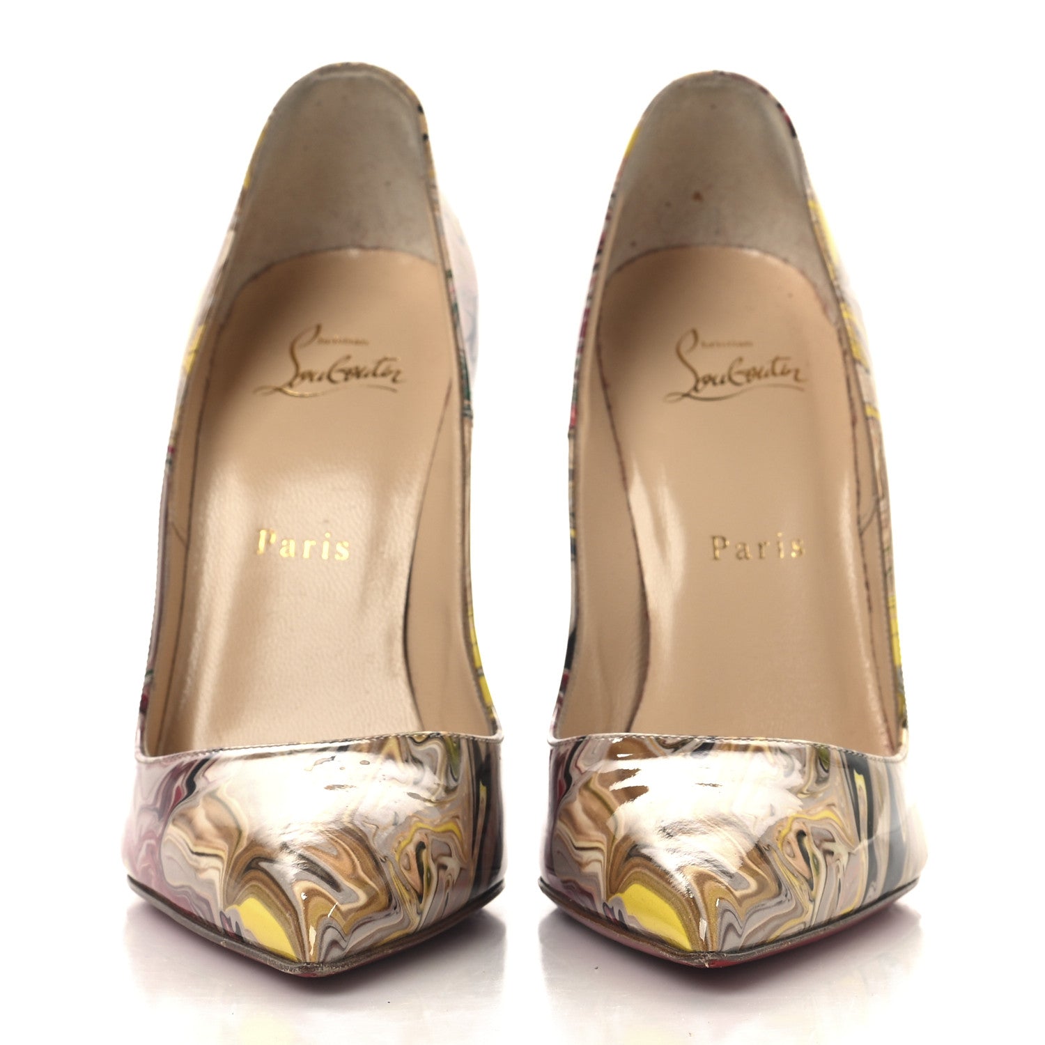 Christian Louboutin Patent Marble Swirl So Kate 120 Pumps 37.5 Multicolor 3 of 9