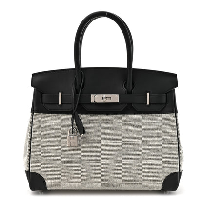 Hermes Toile Swift Birkin 30 Black Black 1 of 10