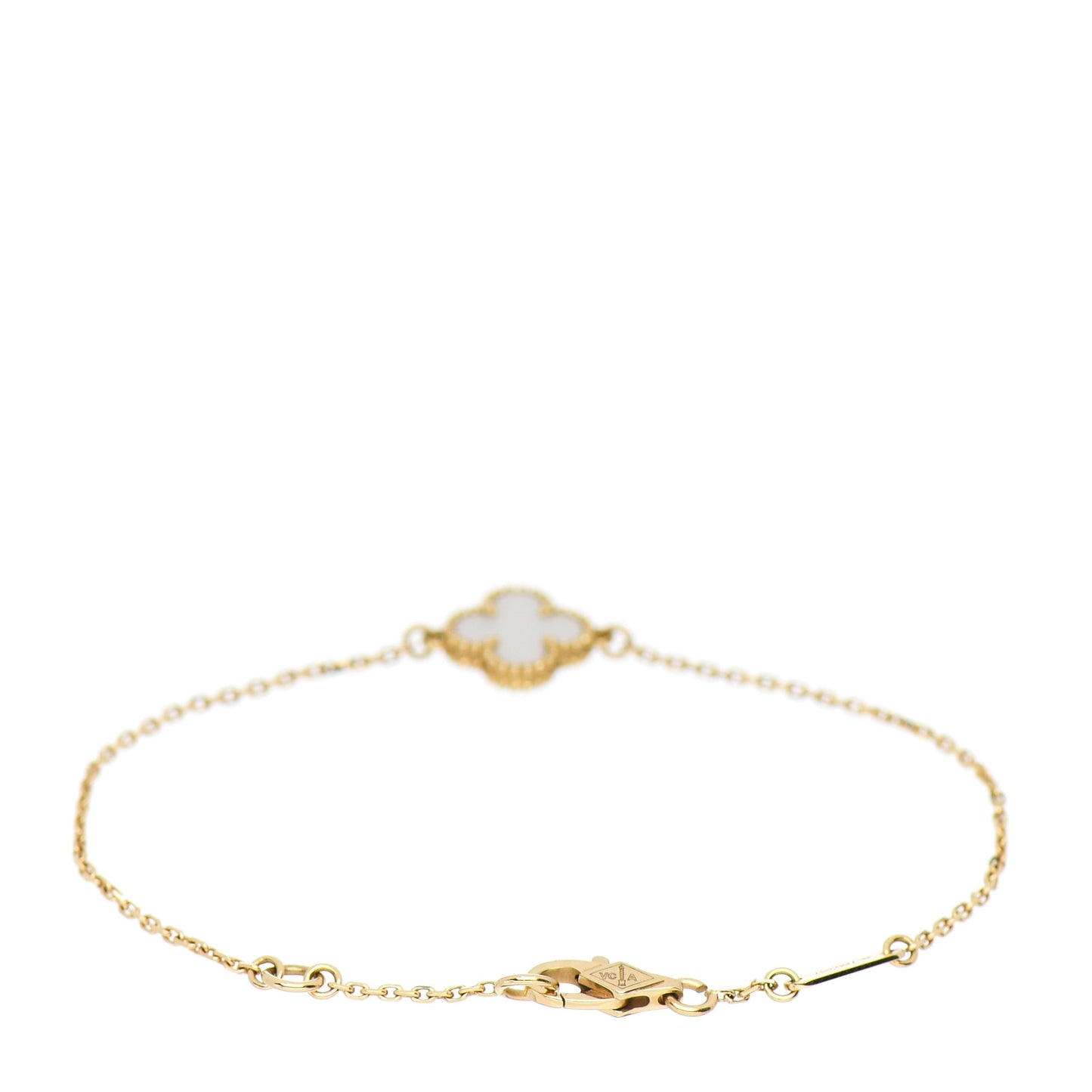 18K Yellow Gold Mother of Pearl Sweet Alhambra Bracelet