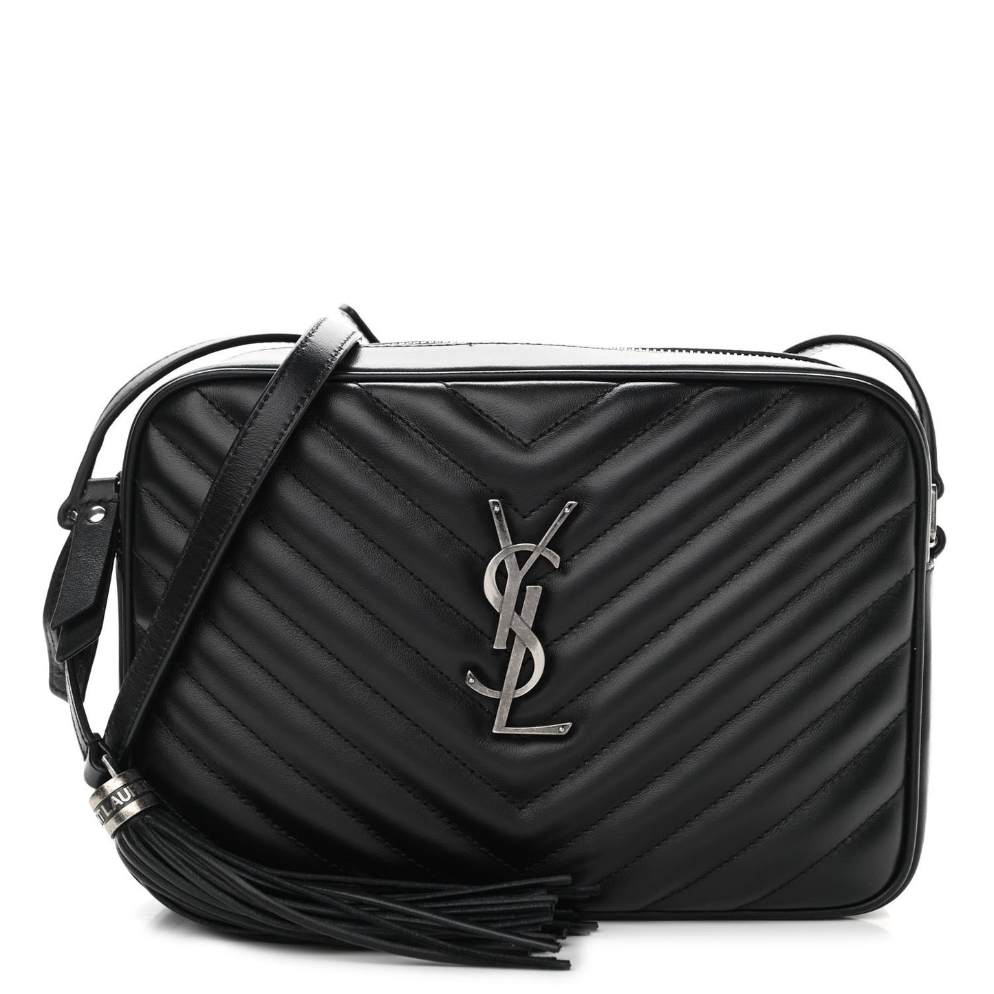 Calfskin Matelasse Monogram Lou Camera Bag Black