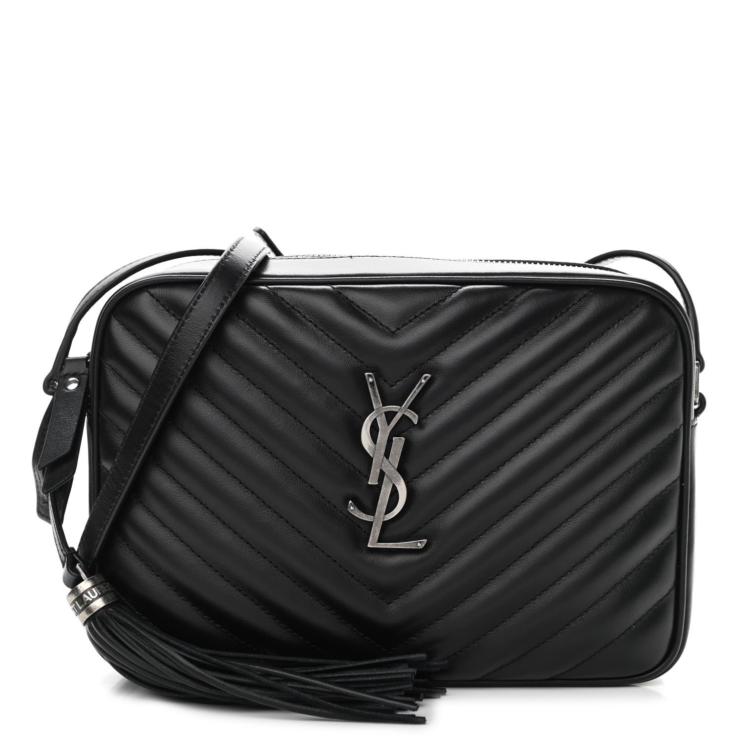 Saint Laurent Calfskin Matelasse Monogram Lou Camera Bag Black 1 of 10