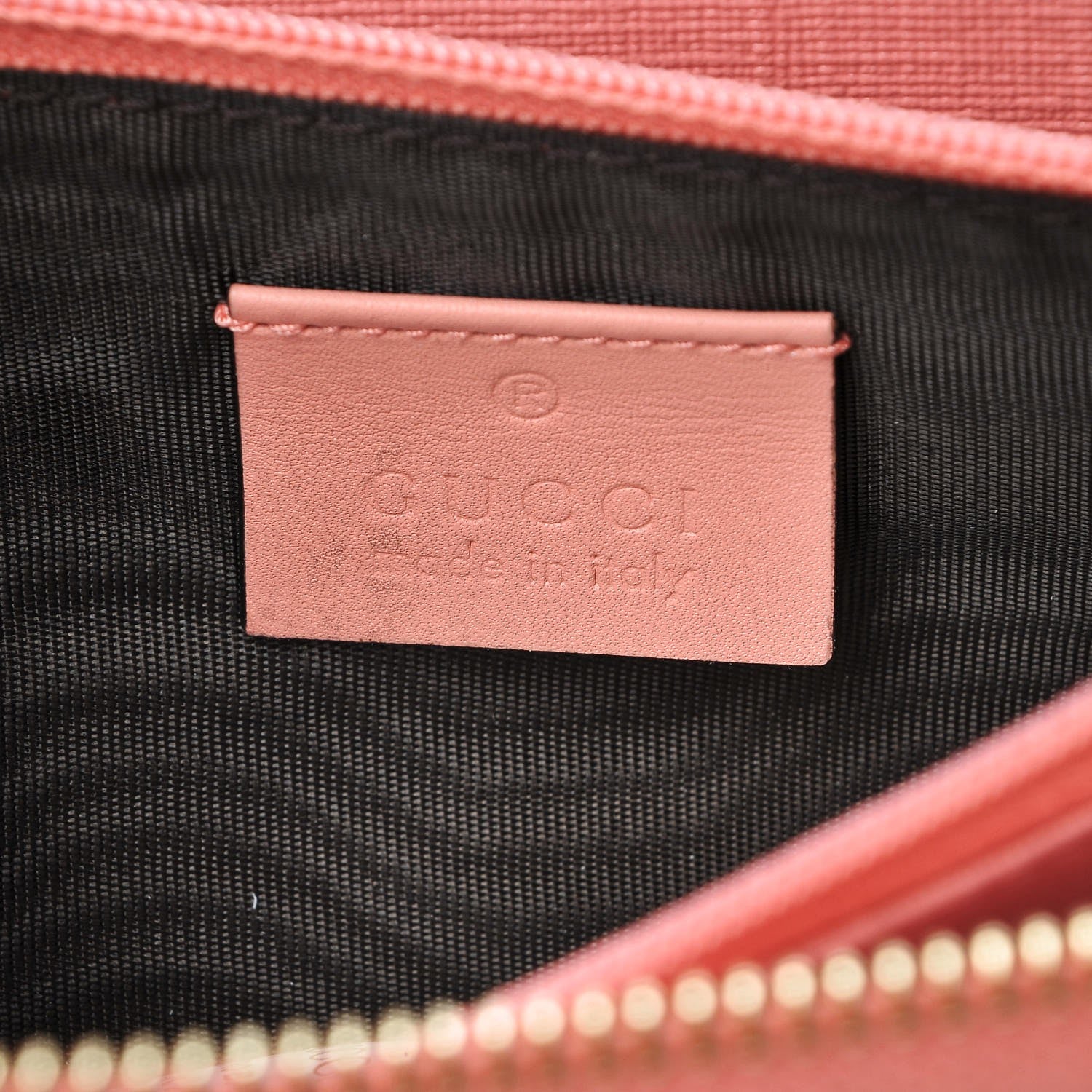 Gucci GG Supreme Monogram Embroidered Face Zip Around Wallet Pink 6 of 8
