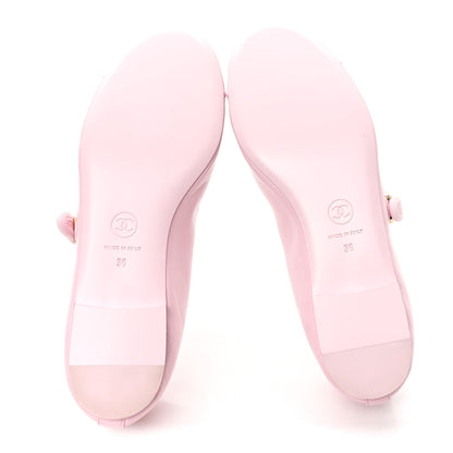 Chanel Lambskin Mary Jane Flats 36 Light Pink 6 of 9