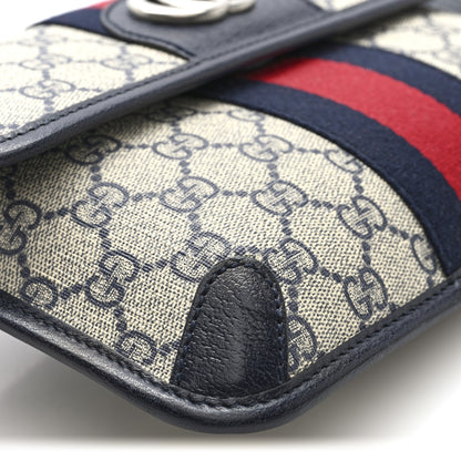 Gucci GG Supreme Monogram Web Small Ophidia Belt Bag 90 36 Beige Navy 9 of 10