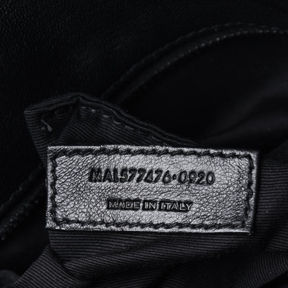 Saint Laurent Lambskin Quilted Small Loulou Puffer Monogram Chain Satchel Black 8 of 12