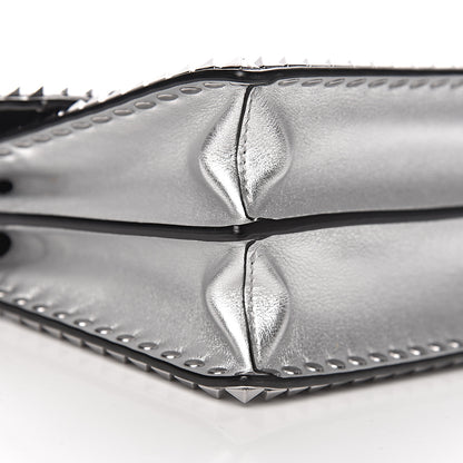 Valentino Garavani Metallic Calfskin Small Rockstud No Limit Shoulder Bag Silver 11 of 13