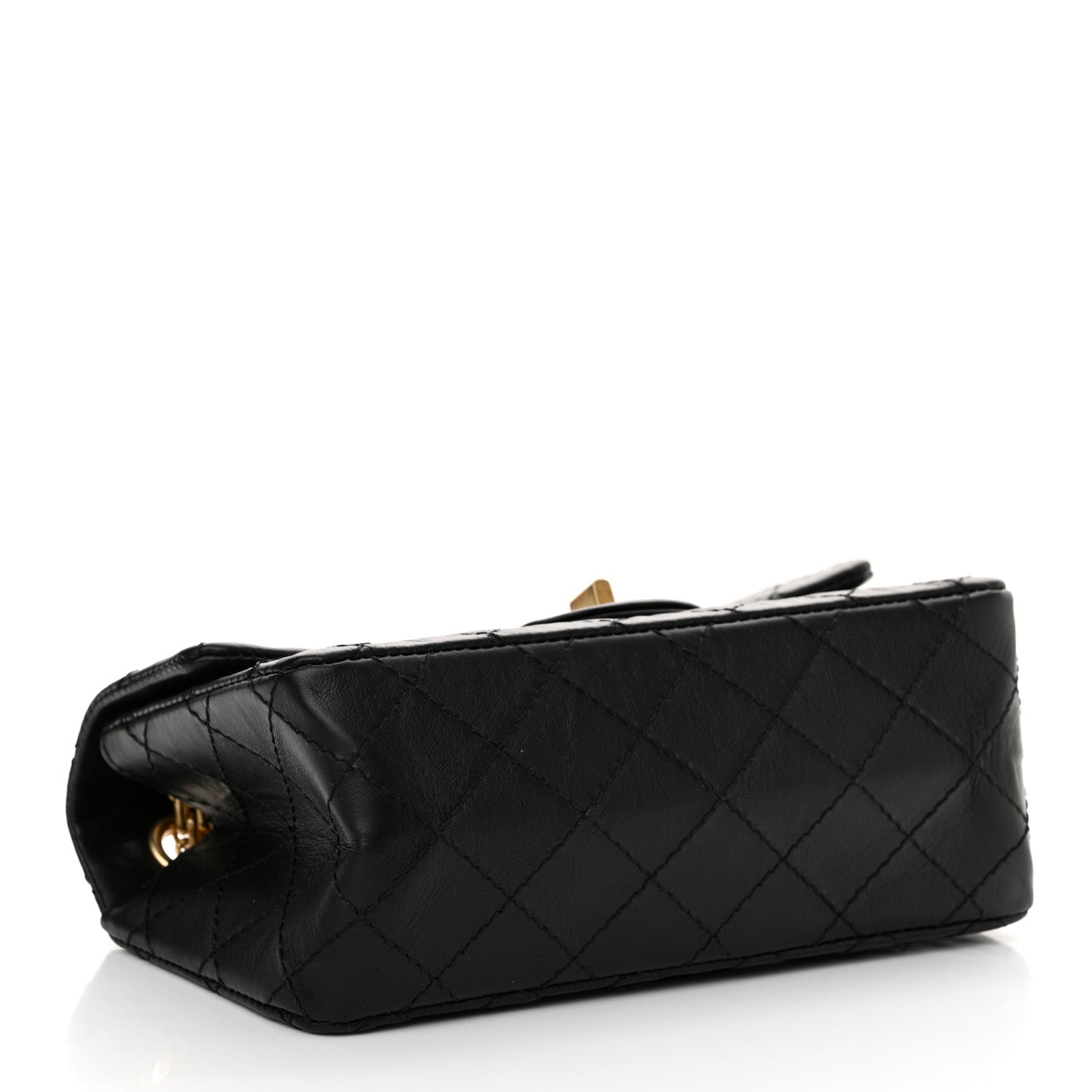Chanel Aged Calfskin Quilted 2.55 Reissue Mini Flap Black 4 of 12
